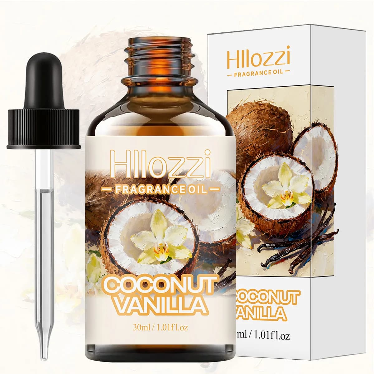 HUILE PARFUMÉE COCO VANILLE Adaptée aux soins du visage et du corps, visage, mains et ongles, à util
