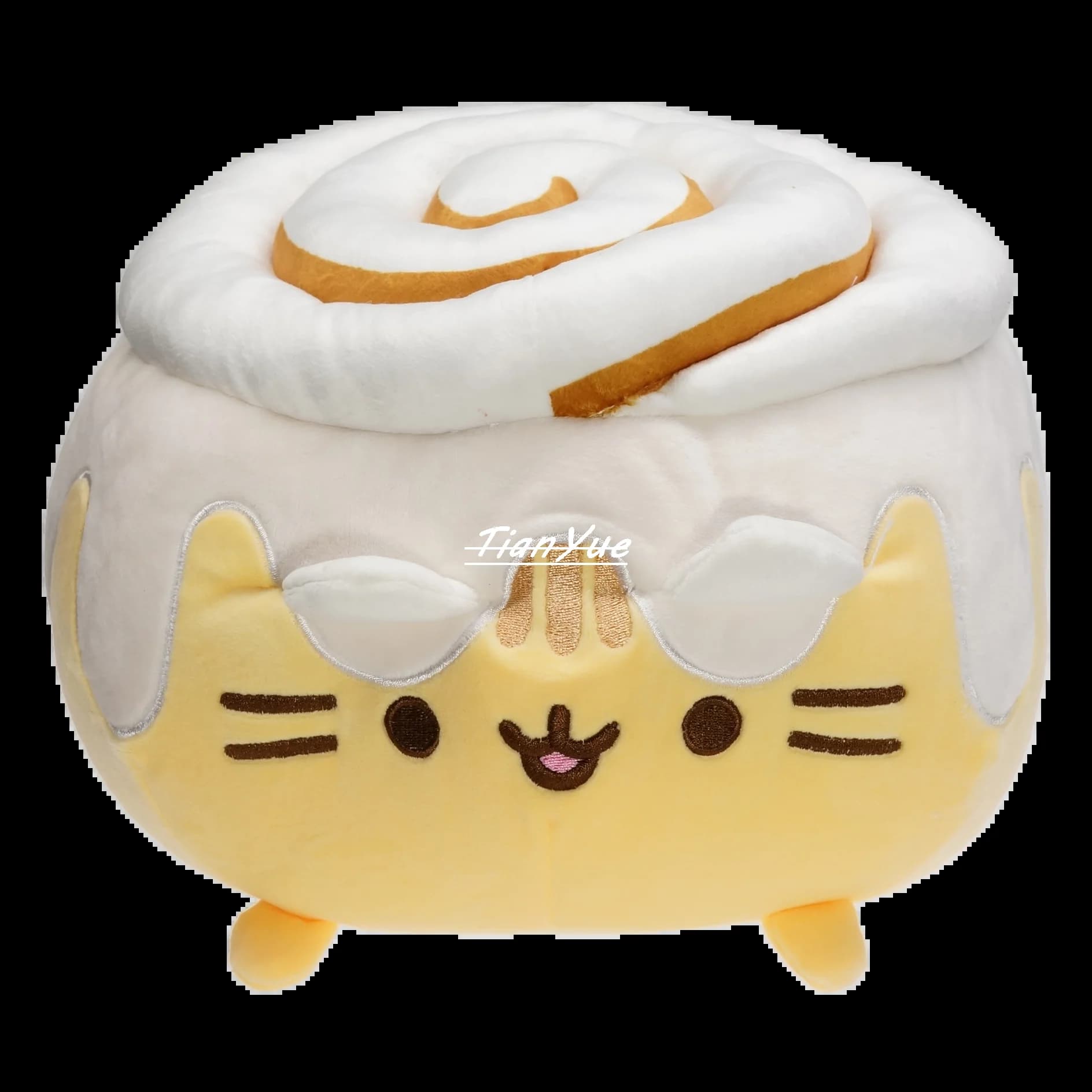 Rouleau de cannelle Animal mignon, chat en peluche douce, jouets cadeaux de noël pour noël 24cm