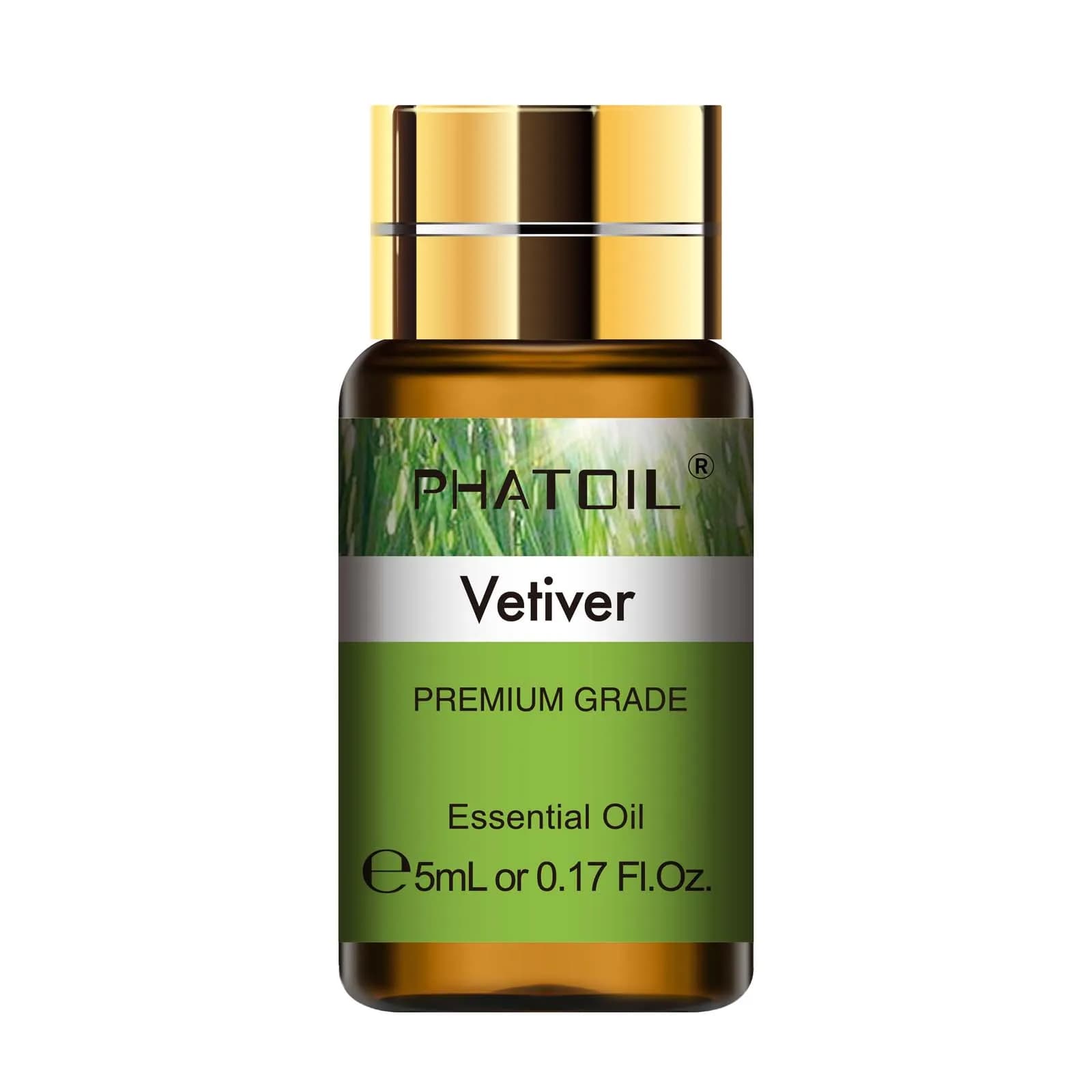 PHATOIL 1 pièces huile essentielle vétériver pour la fabrication de bougies d'aromathérapie 5ml/10ml