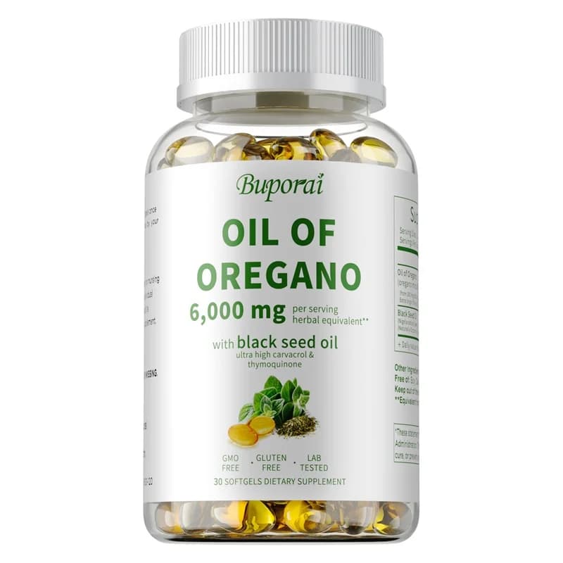 Huile d'Organo - Contient l'huile de graines noires, qui favorise la santé immunitaire et digestive,