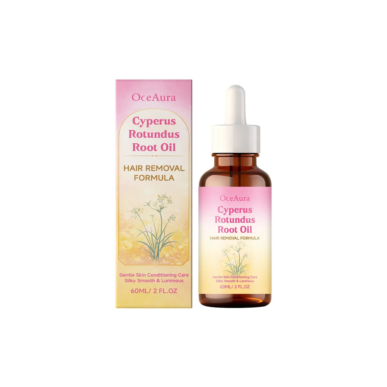 Huile Dépilatoire OceAura Cyperus Rotundus Hydratante Réparatrice Apaisante Irritations Légère Natur