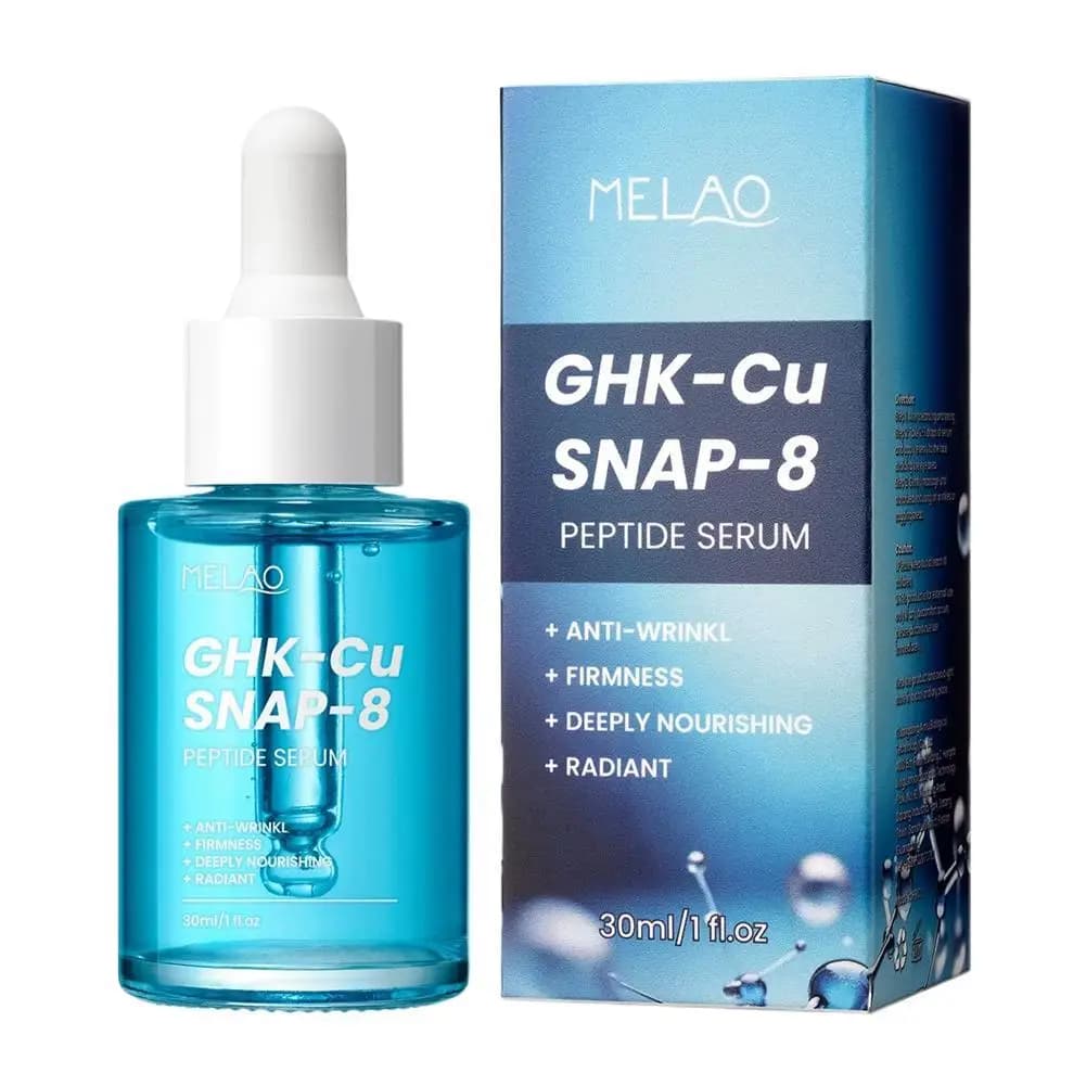 Sérum pour le visage au peptide GHK-Cu SNAP-8, huile essentielle hydratante au cuivre bleu, nettoyan