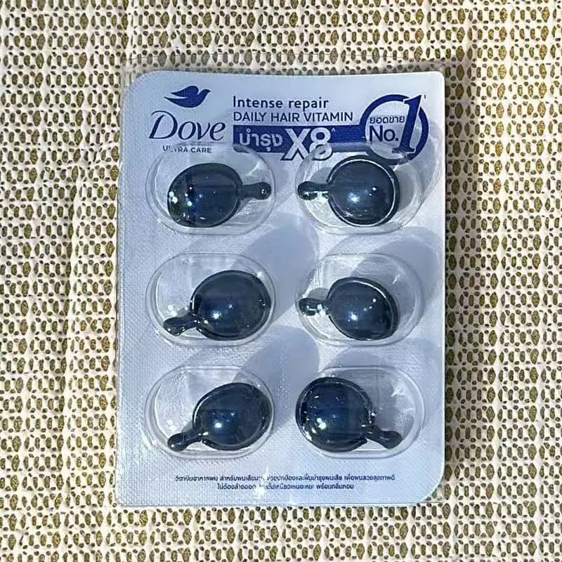 Capsules d'huile capillaire thaïlandaise, soin nourrissant portable sans rinçage pour cheveux secs e