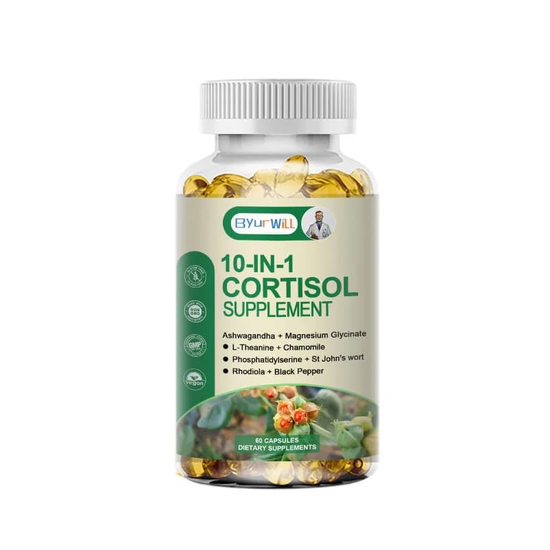 Supplément Cortisol - Gestionnaire Cortisol 10 en 1 avec magnésium, Ashwagandha, Cortisol Santé et s