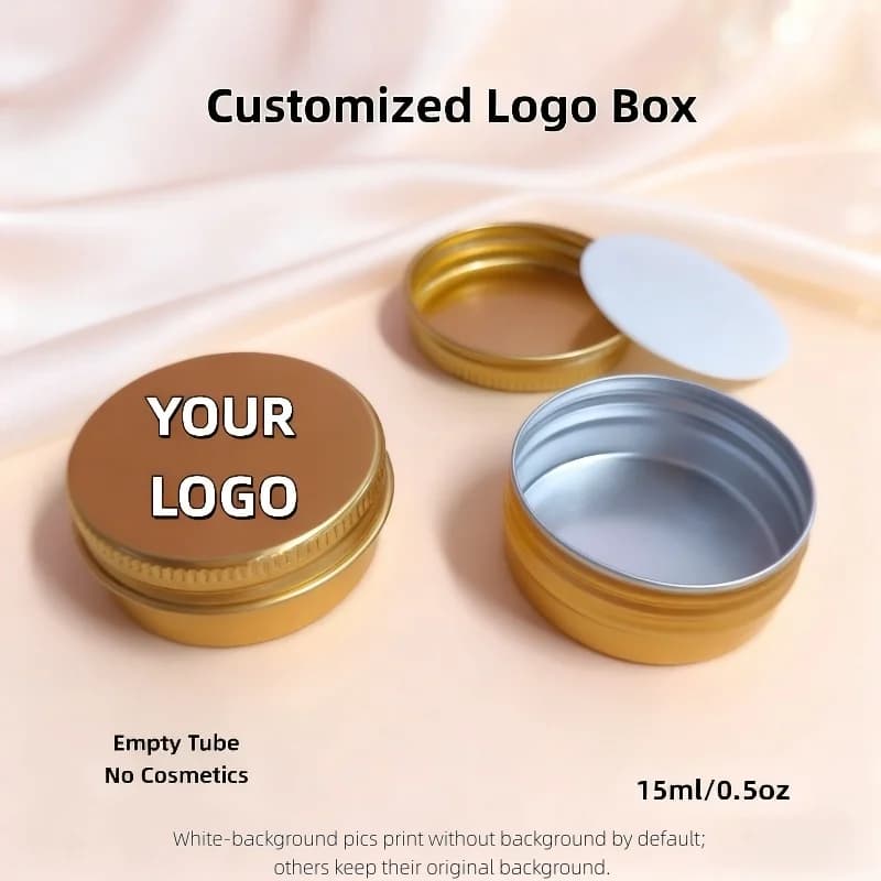 【Logo personnalisé】 50 pièces personnalisé 15g Mini boîte en aluminium boîte de rangement de beauté 
