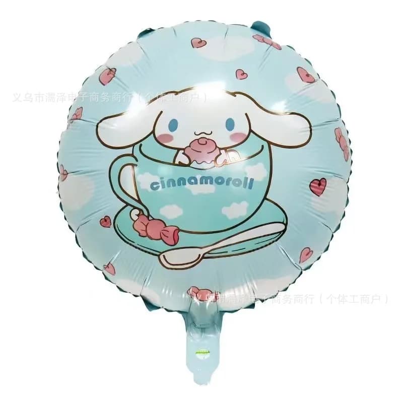 Cinnamoroll ‌   Couverts de fête d'anniversaire, bannière jetable, garniture de gâteau, drapeau susp