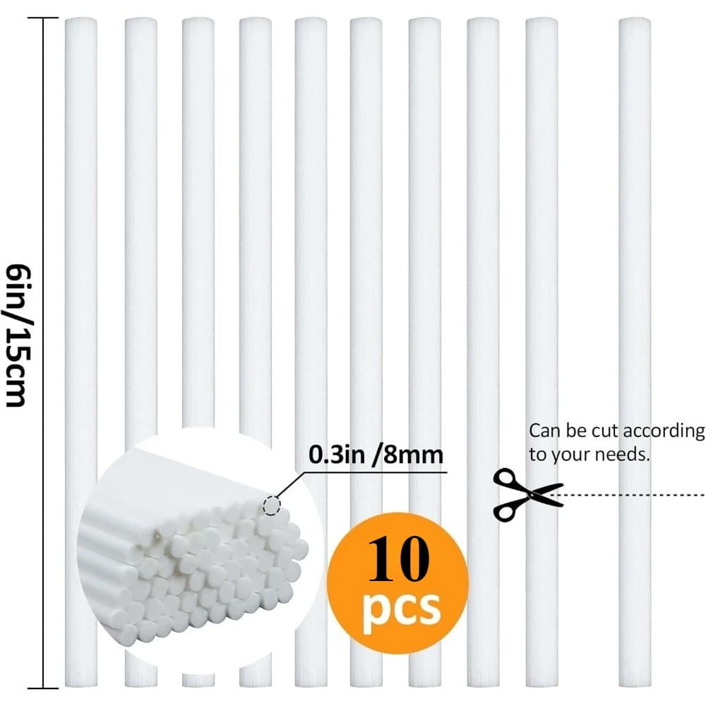 10 pièces humidificateur bâton filtre recharge 8X150MM filtre recharge bâtons mèches remplacement po