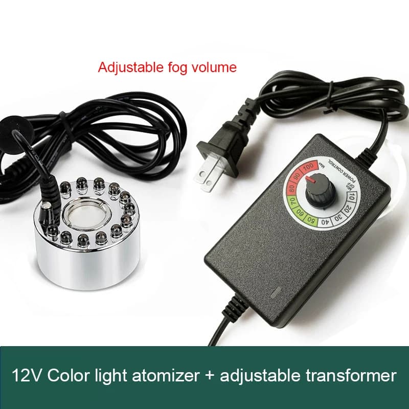 Nébuliseur ultrasonique DC12V 500 ML/H, contrôle du volume de brouillard, atomiseur en acier inoxyda