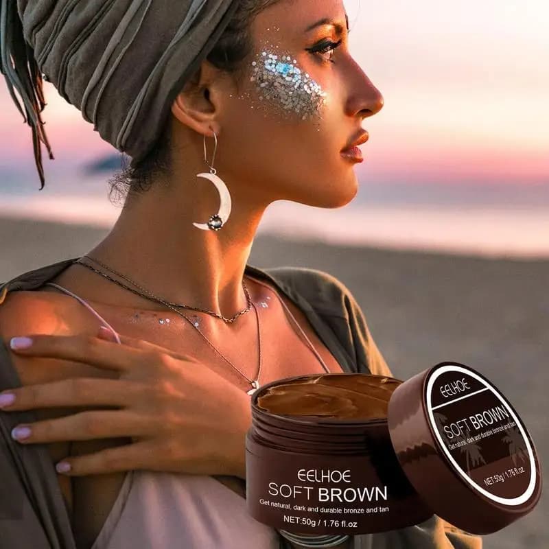 Crème d'Accélérateur de Bronzage, Gel de Bronzage Inréfrigéré Brun, Poupée de Gratitude Autobronzant