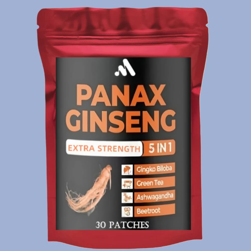 30 patchs Panax Ginseng rouge + Ginkgo Biloba, pilules d'énergie, de performance et de mise au point