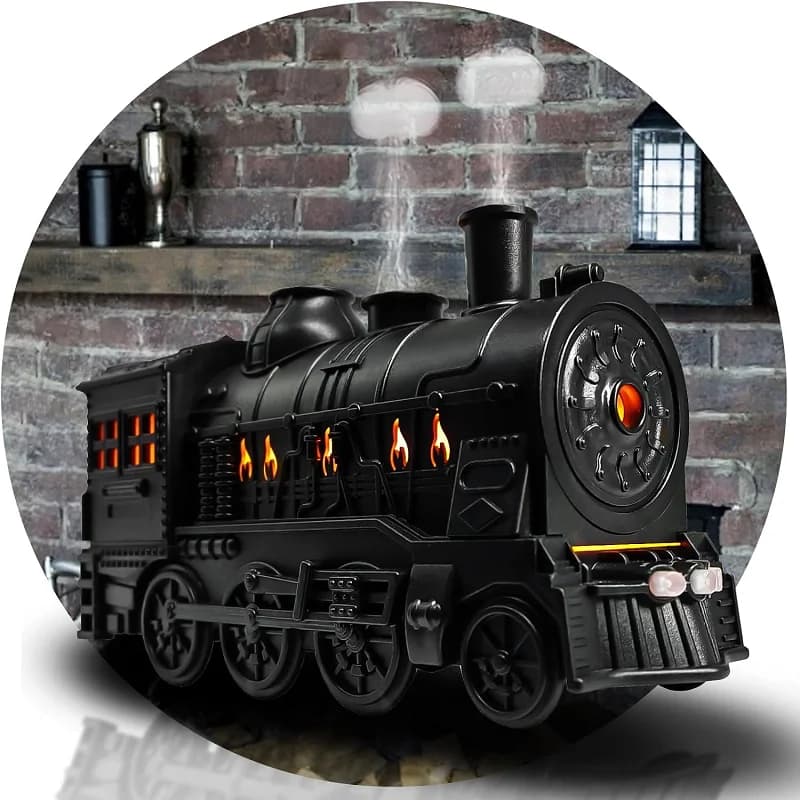 Diffuseur d'huiles essentielles, diffuseur de Train de 300ml avec télécommande, 2 éclairage et 2 Mod