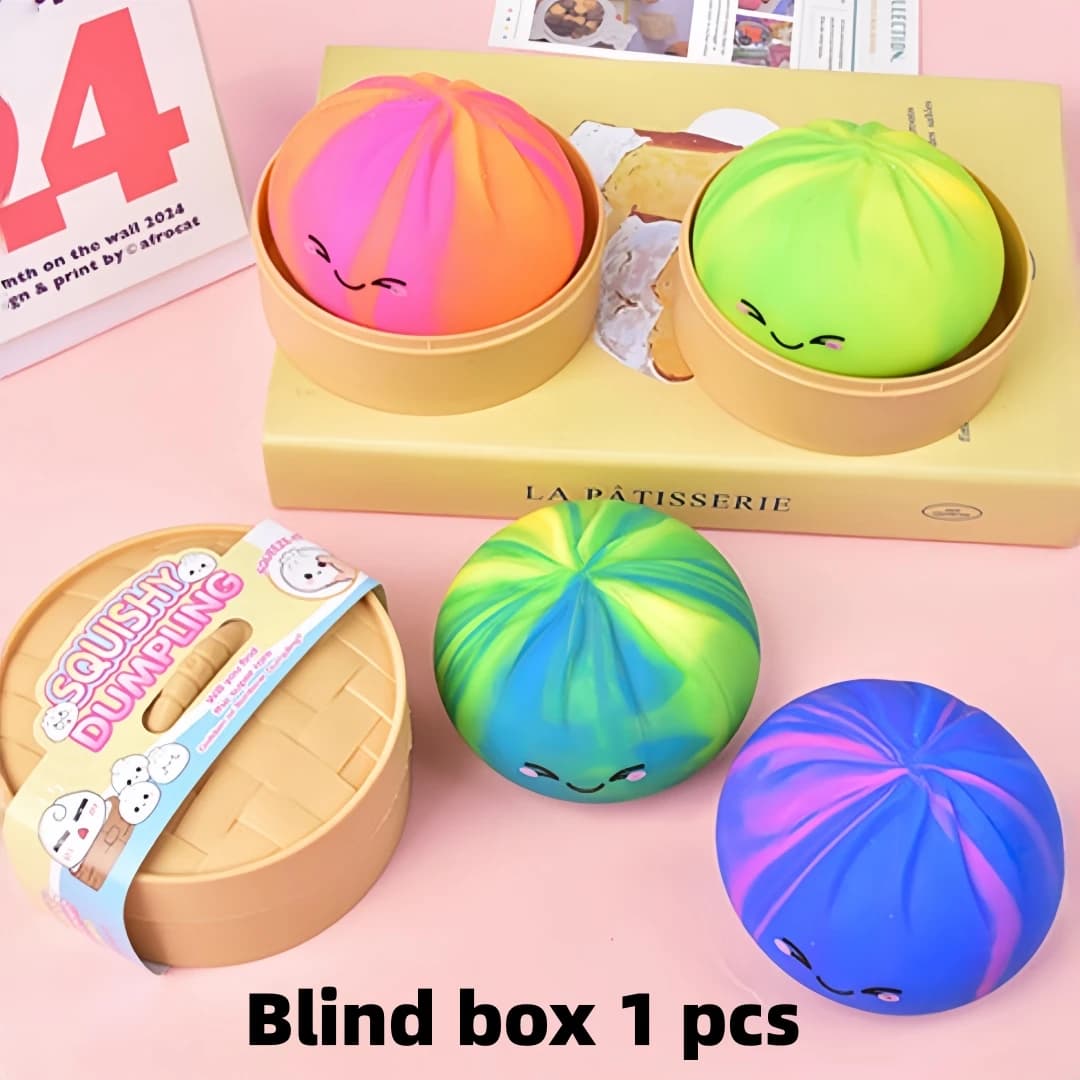 Jouet Squishy en forme de chignon, mignon et compact, forme réaliste de chignon, jouet anti-stress à