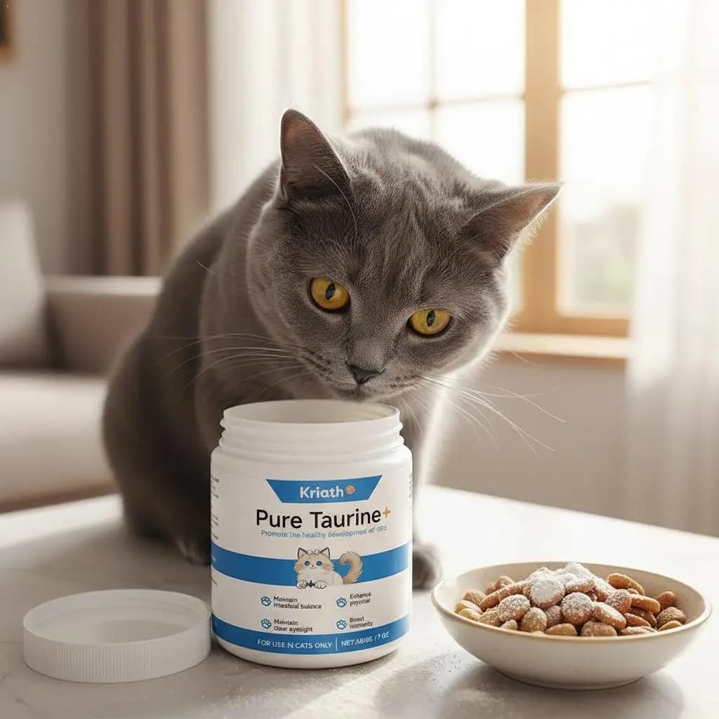 Poudre de taurine pour chat, soin des yeux et du cœur, complément alimentaire pour chatons et chats 