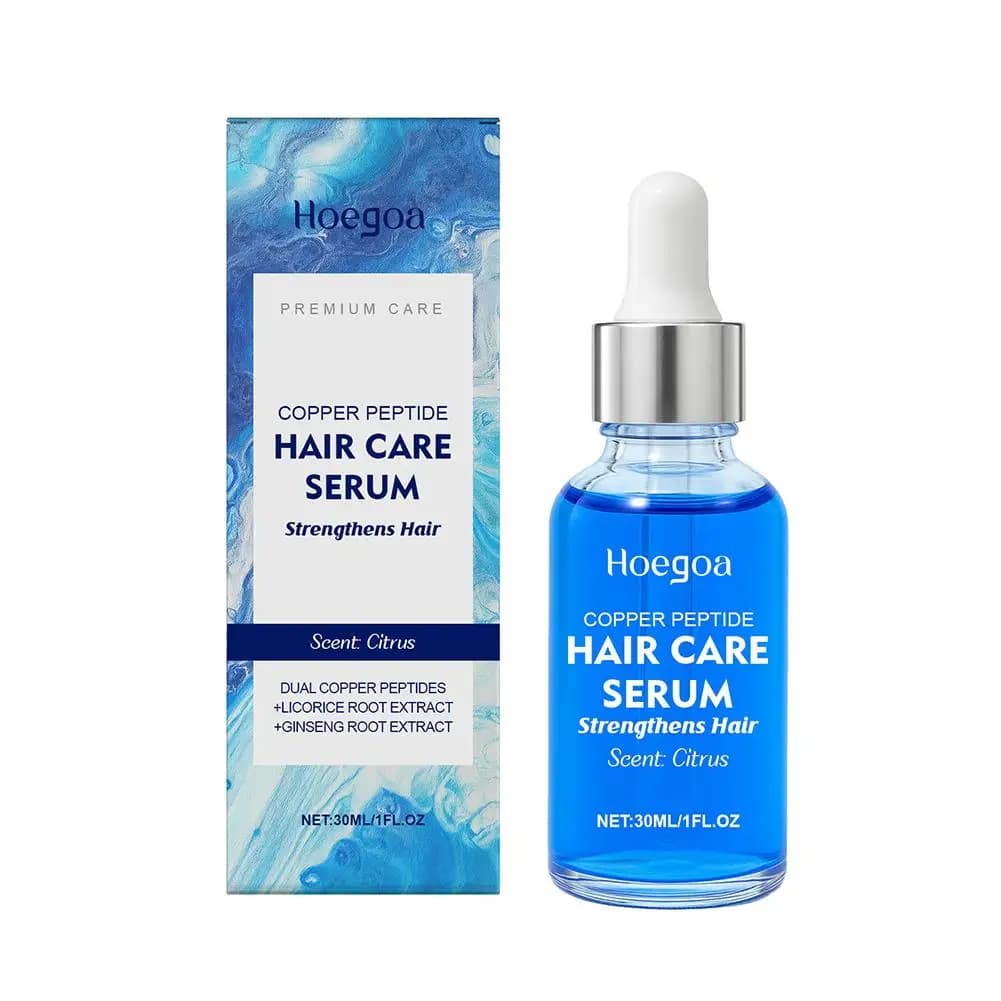 Sérum capillaire au cuivre et aux peptides pour la croissance des cheveux, densifiant, anti-chute, n