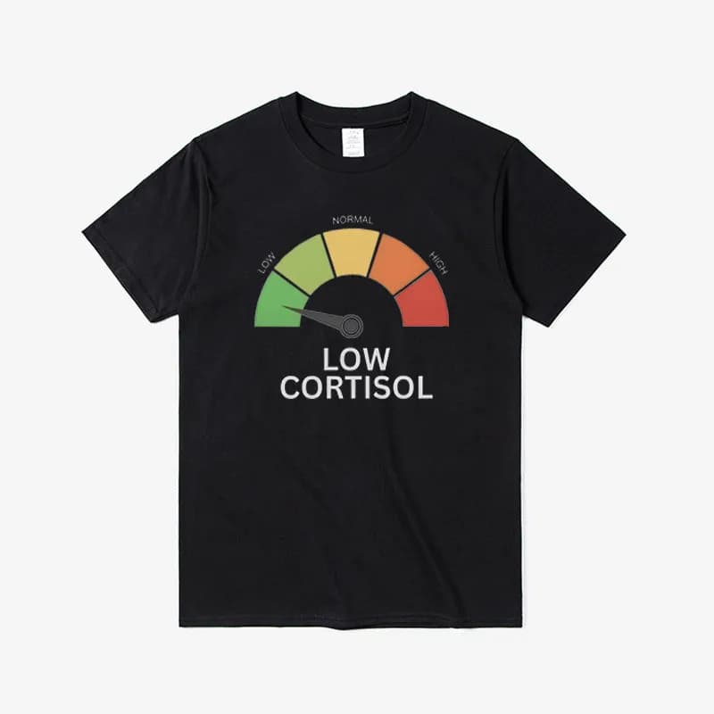 T-shirt de relaxation pour hommes « Low Cortisol Level » – Imprimé Low Cortisol Dashboard, manches c