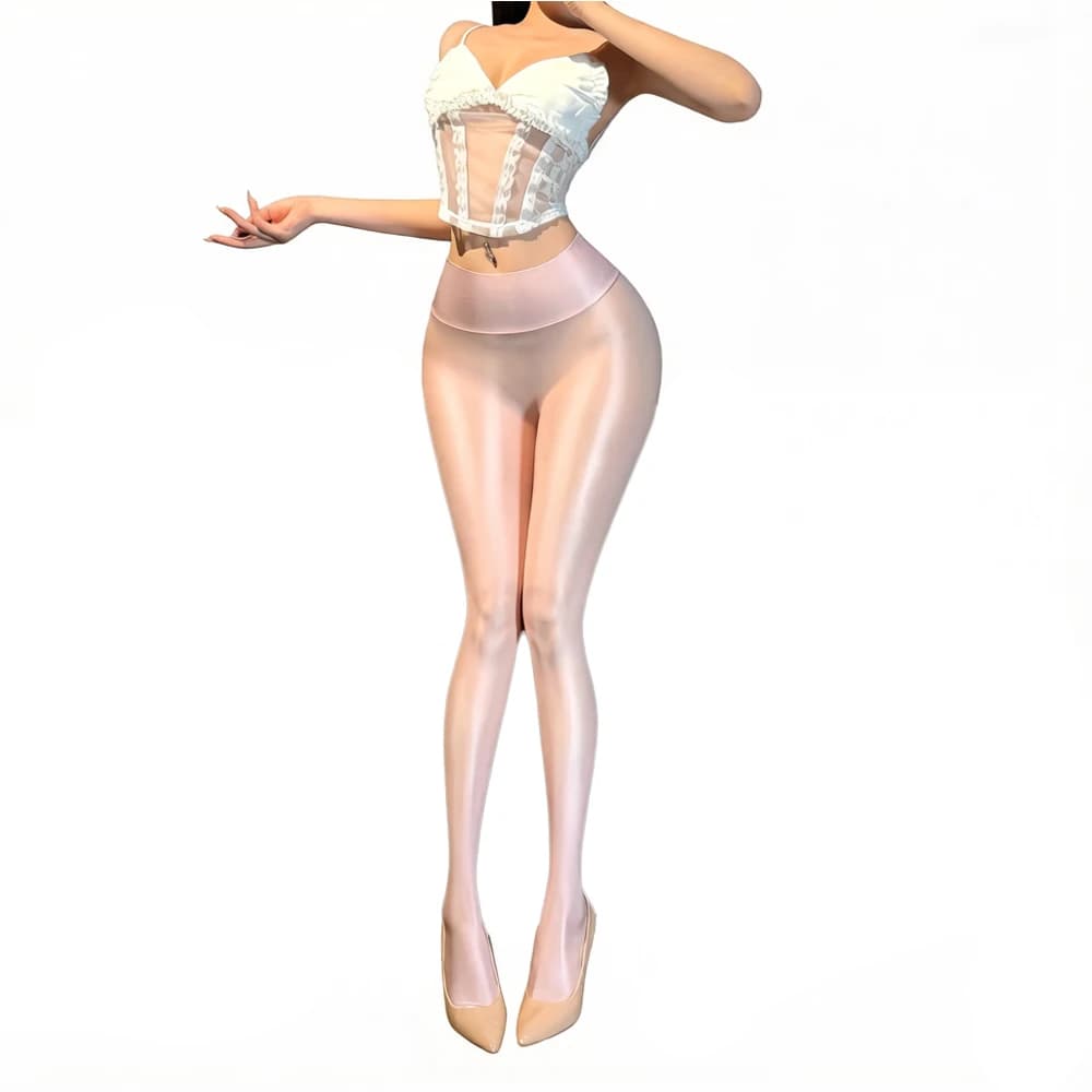 Pantalon moulant sexy pour femme, taille haute, effet crayon, élastique, brillant, style yoga, leggi