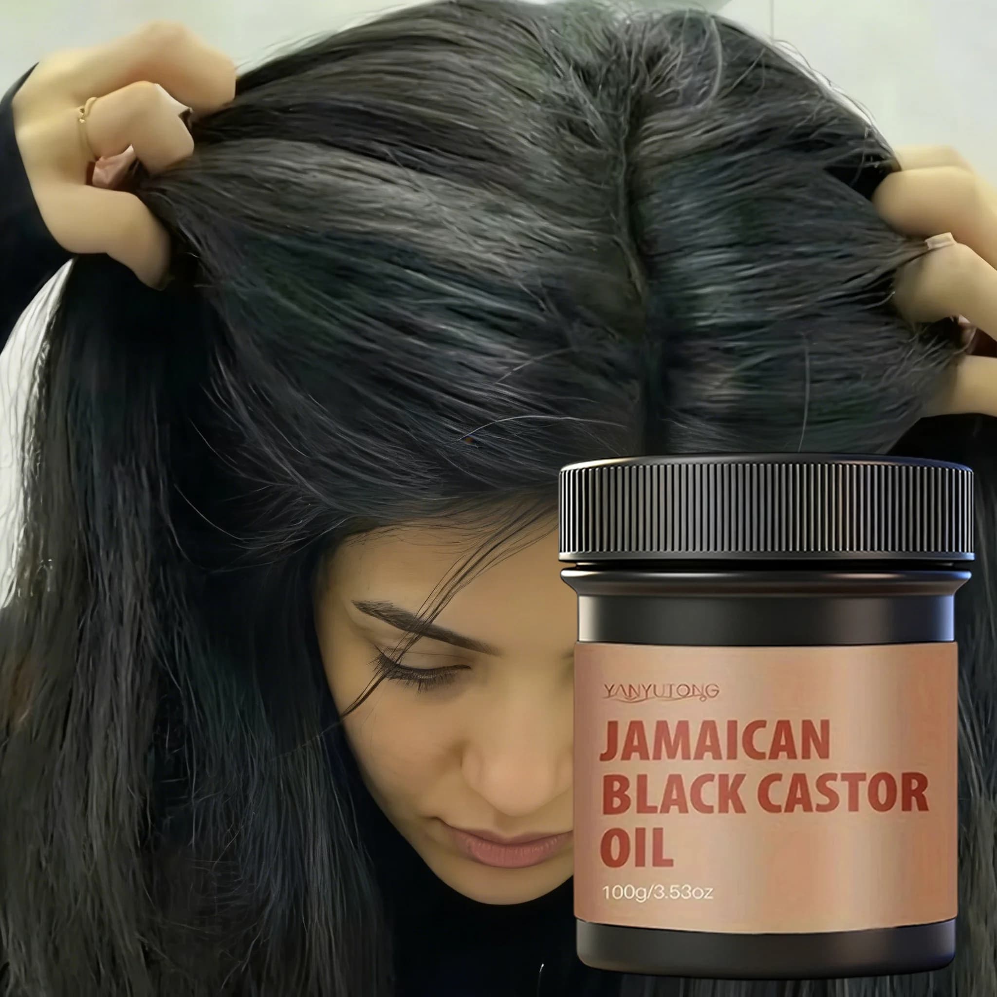 [Huile capillaire revitalisante en profondeur] Huile de ricin noire jamaïcaine pour les soins capill