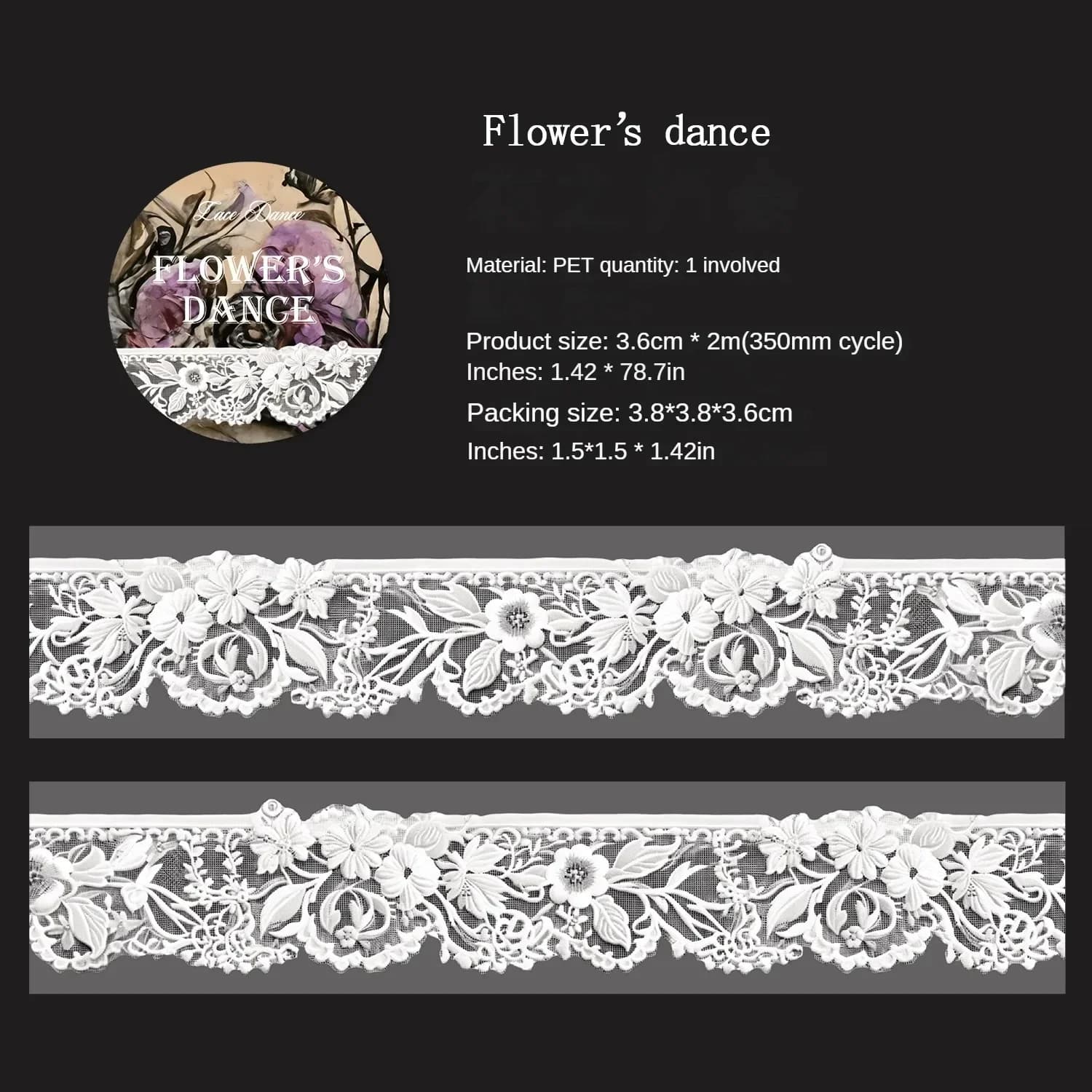 Ruban Adhésif Vintage en Dentelle pour Décoration de Manuel, Matériel de Collage pour Animaux de Com