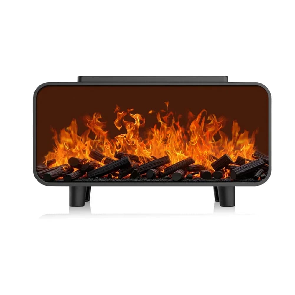 Diffuseur d'huiles essentielles de flamme de cheminée avec humidificateur, lumières LED à couleur ch