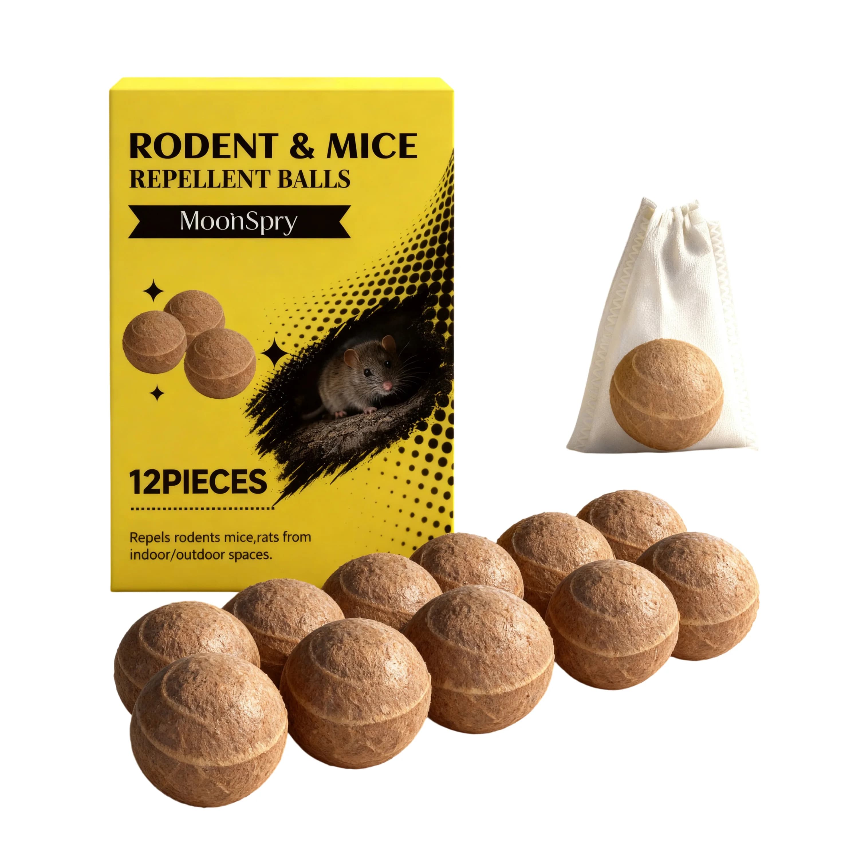 Boules répulsives pour souris, 12 pièces, huile essentielle de plante, dissuasion des rats, pour mot