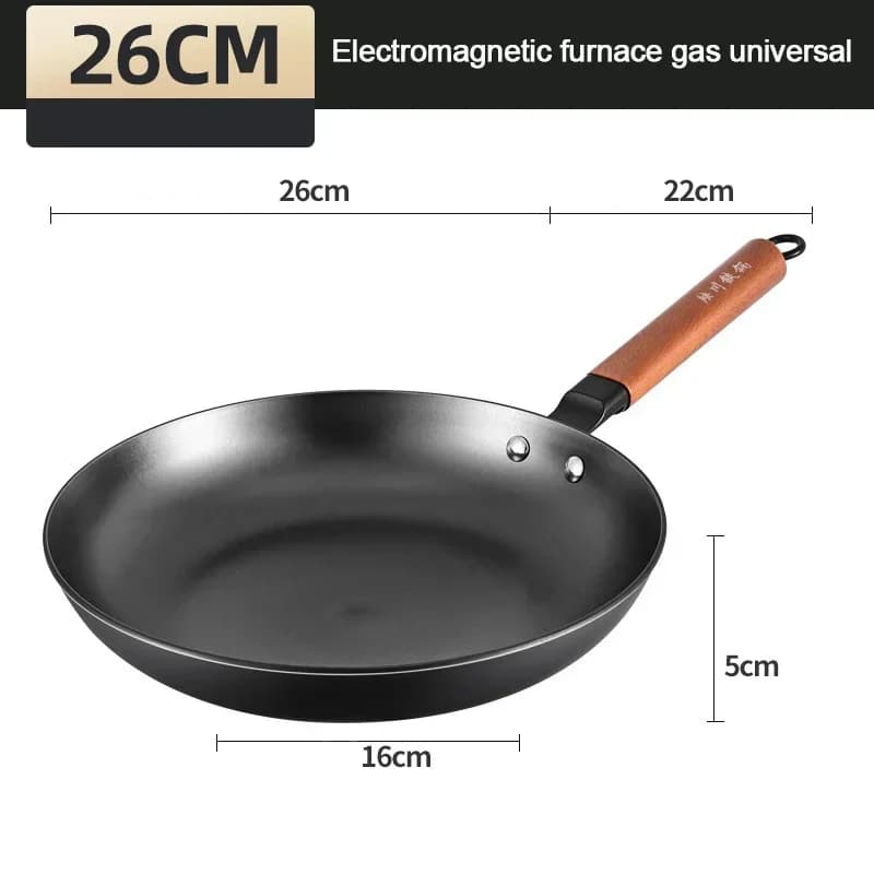 Poêle à frire en fonte antiarina, marmite sans revêtement, ustensiles de cuisine pour cuisinière à g