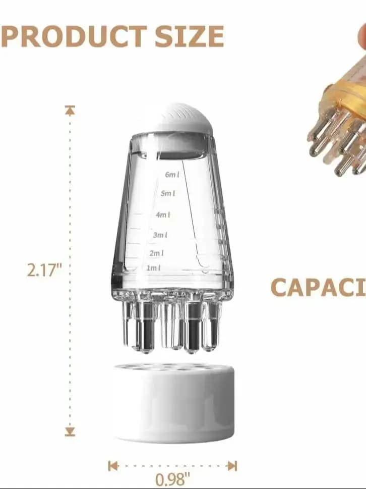 Applicateur d'huile capillaire – Peigne de massage du cuir chevelu pour soins et relaxation des chev