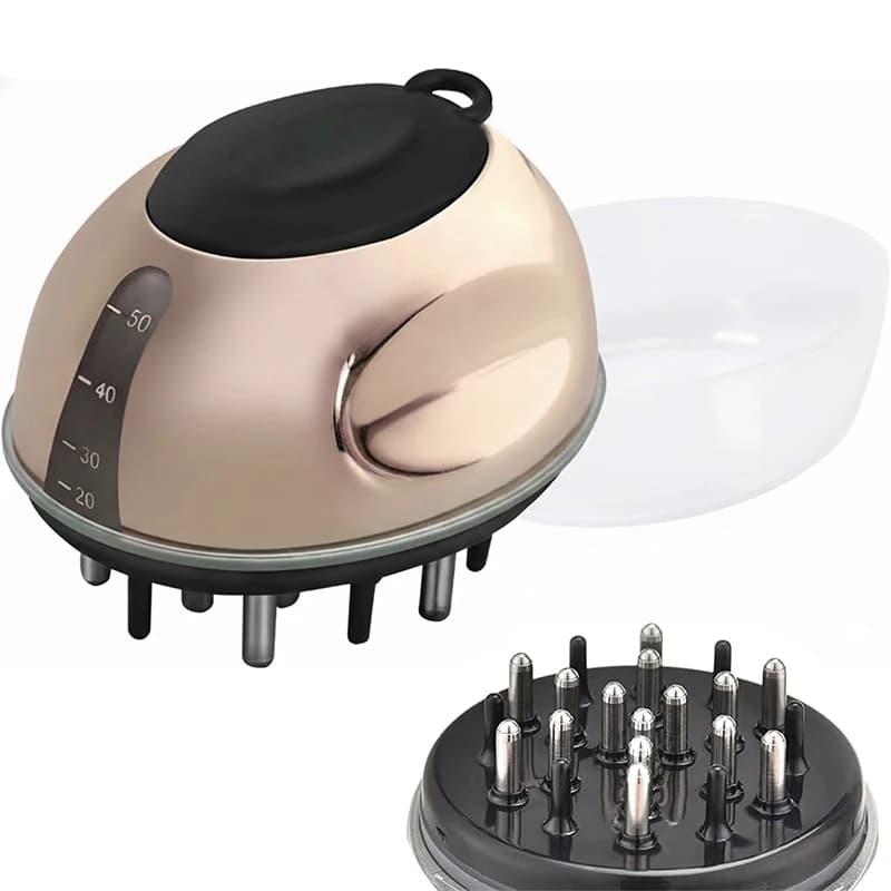 Applicateur d'huile capillaire pour cuir chevelu, masseur, peigne à liquide portable, peigne de mass