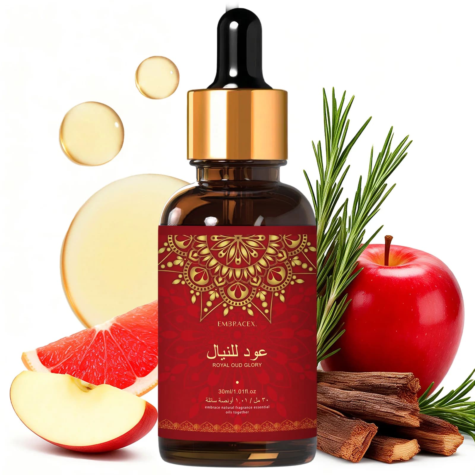 Huile essentielle Royal Oud Glory 30ml، عود للنيال، huile pour désodorisant de voiture، parfum chaud