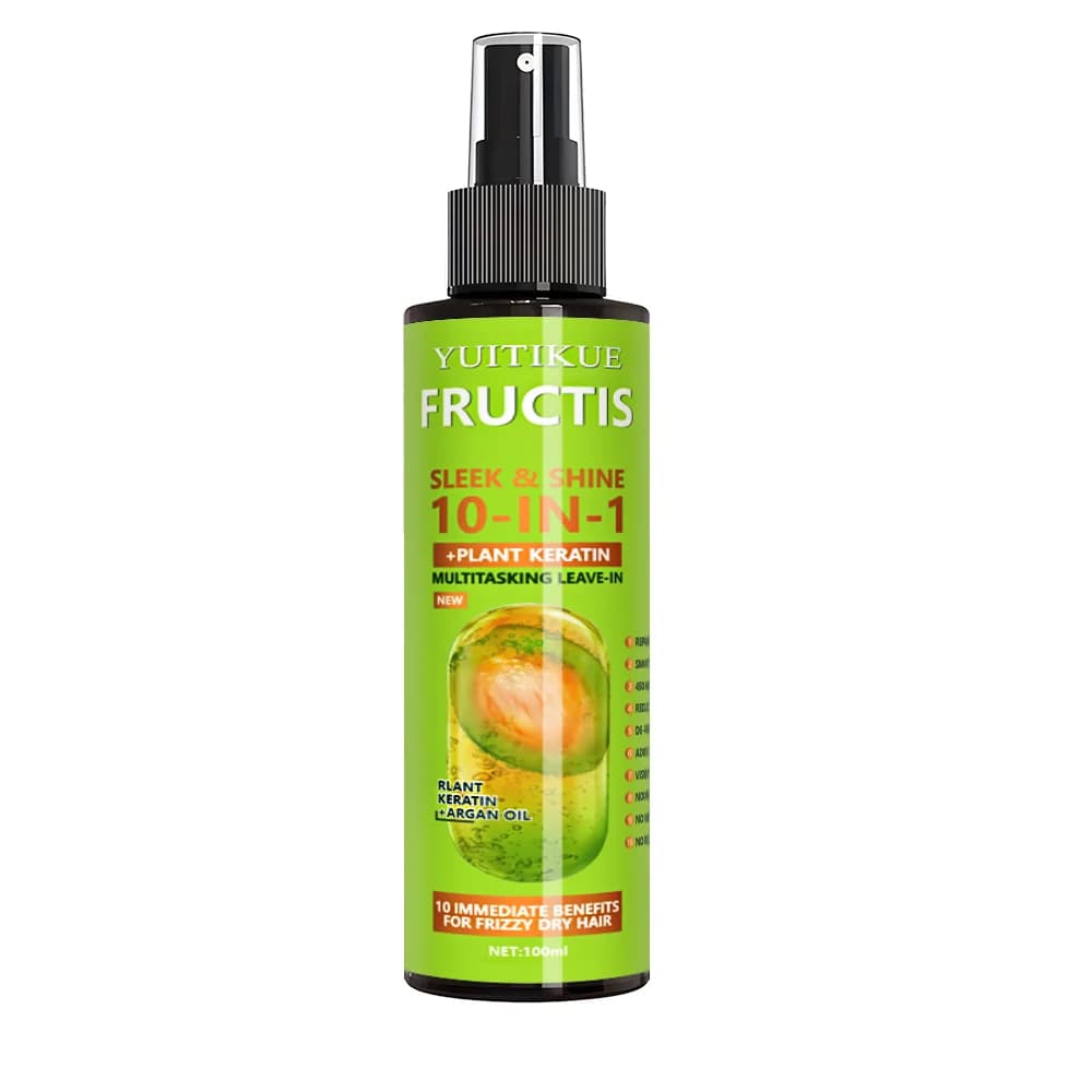 Spray sans rinçage à l'huile d'argan et à la kératine végétale, traitement capillaire multi-bénéfice