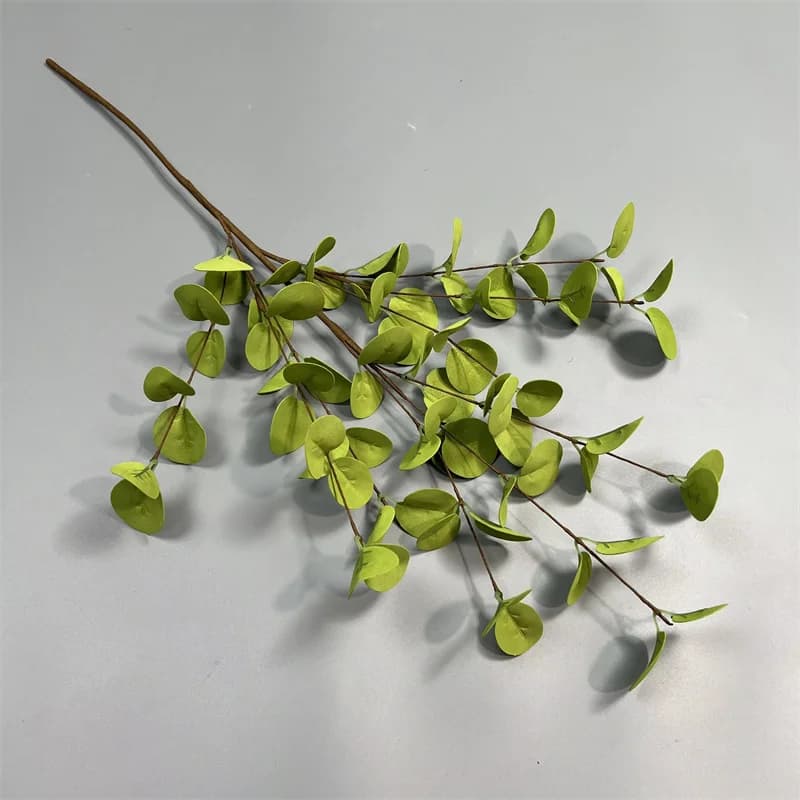 5 pièces de feuilles d'eucalyptus artificielles en PE de haute qualité pour la décoration de la mais