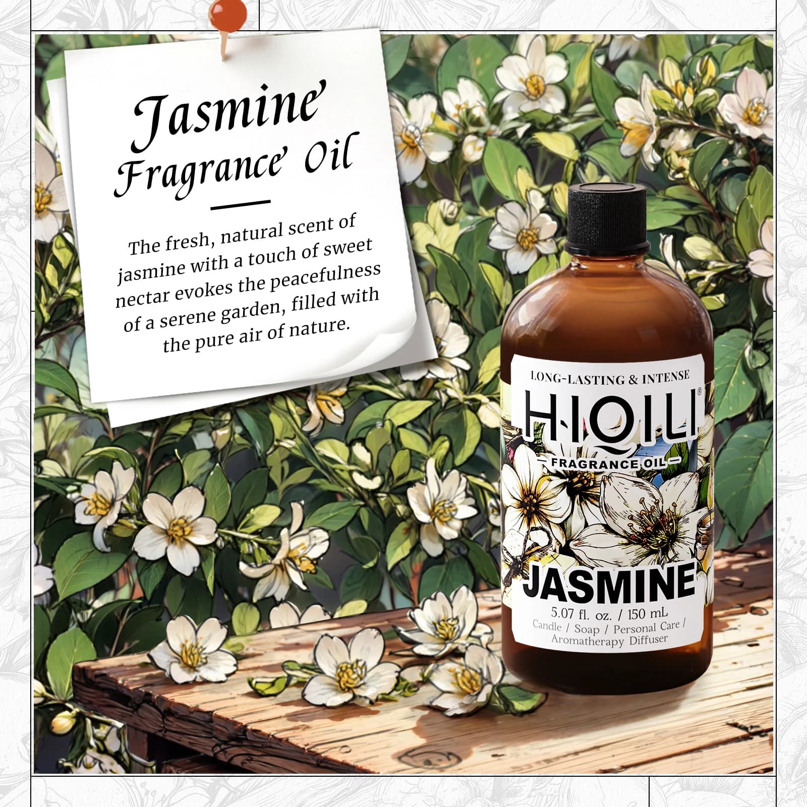 HIQILI Nouvelle huile parfumée 150 ml, 14 types de parfums au choix, huile essentielle naturelle, hu