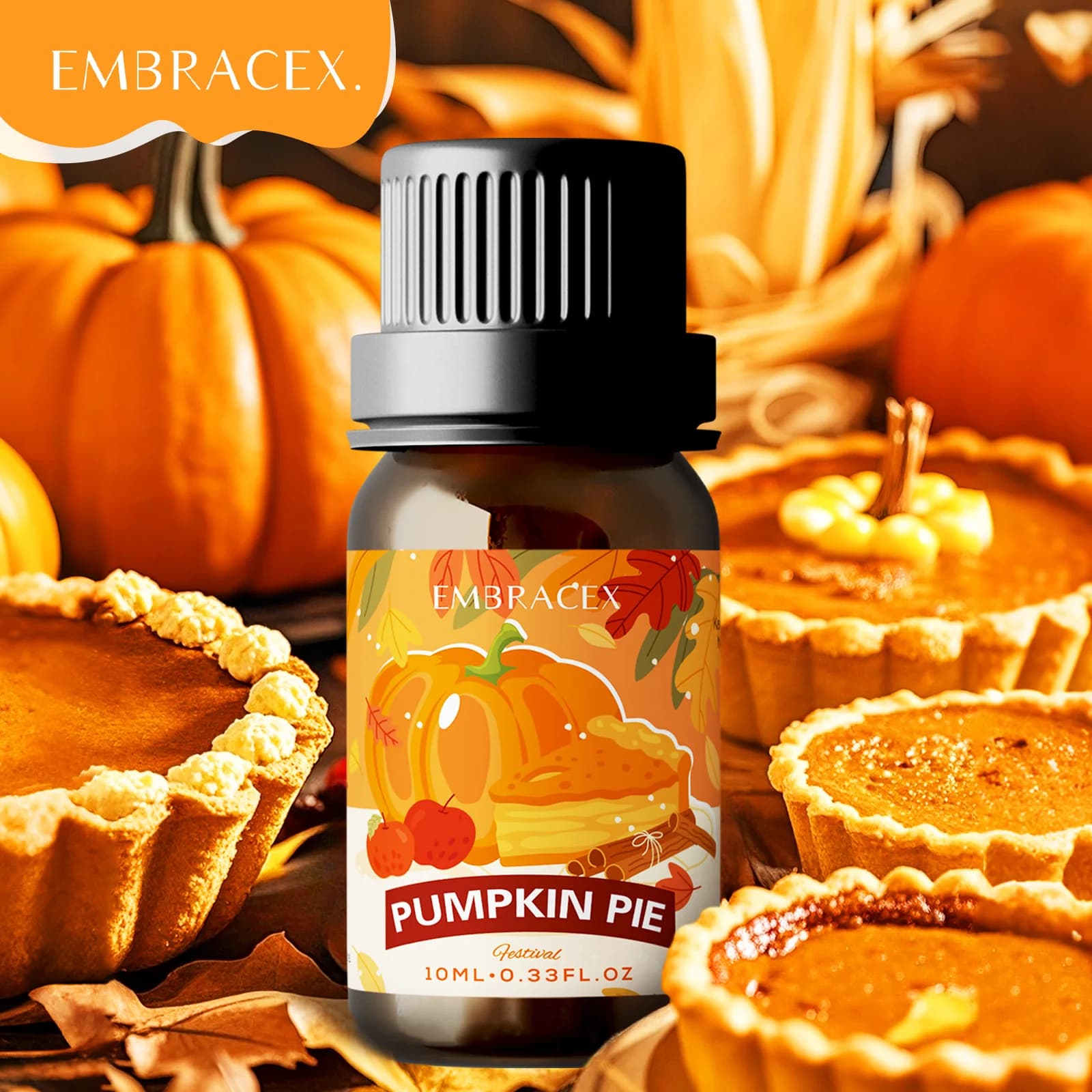 Huiles essentielles parfumées à la tarte à la citrouille, 10ml, aromathérapie rafraîchissante pour v