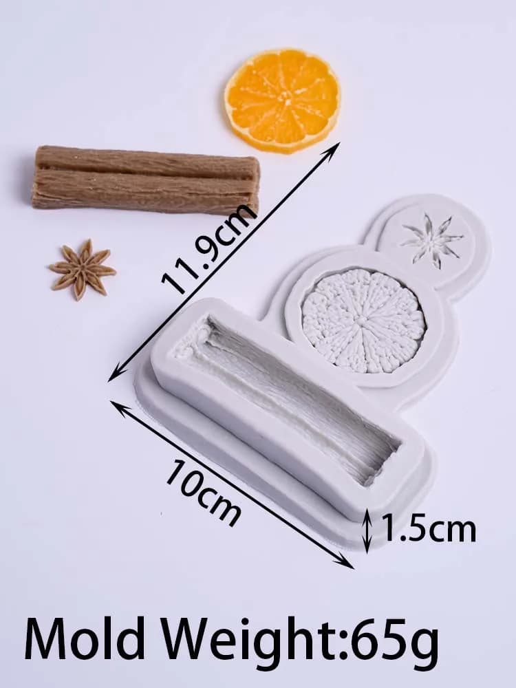 Moules créatifs en Silicone, cannelle, étoile, anis, tranche de citron, Base de Pot chaud, Fondant, 
