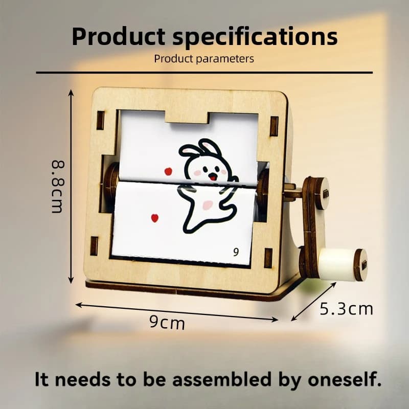Joli lapin rotatif scientifique, artisanat créatif fait à la main, Kit de matériel fait à la main, j