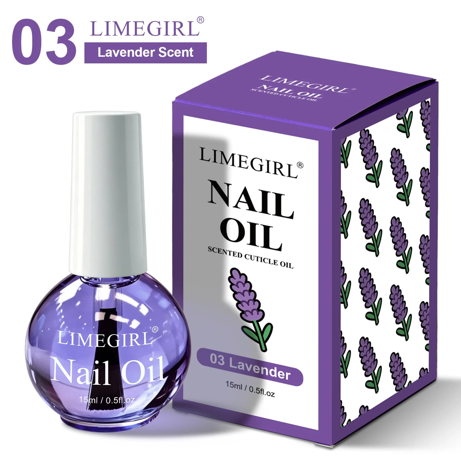 LIMEGIRL Huile pour ongles 15 ml, huile nutritive pour cuticules, nourrit, répare les ongles abîmés,