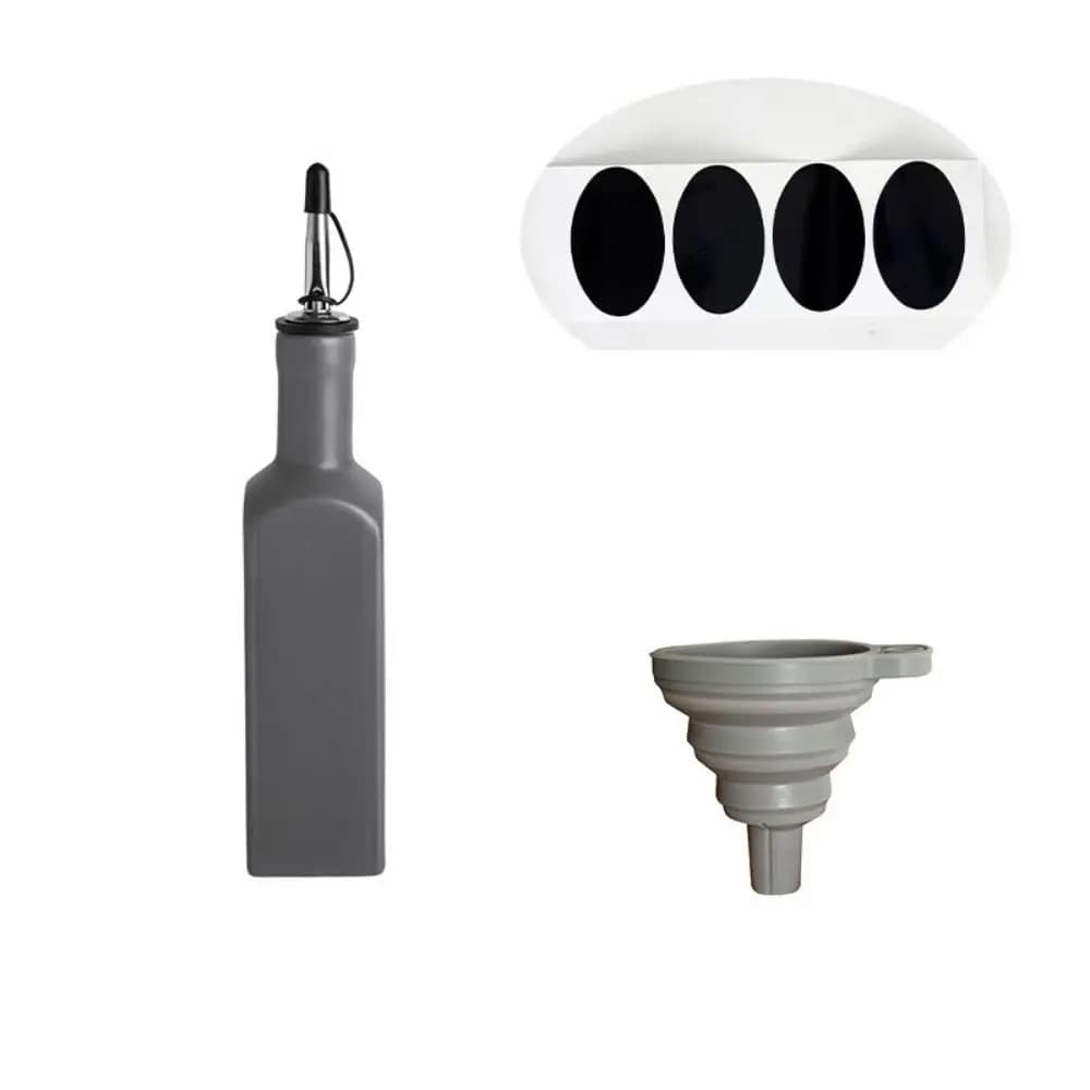 Bouteille distributrice d'huile d'olive en céramique anti-oxydation, design moderne, vide, avec bec 