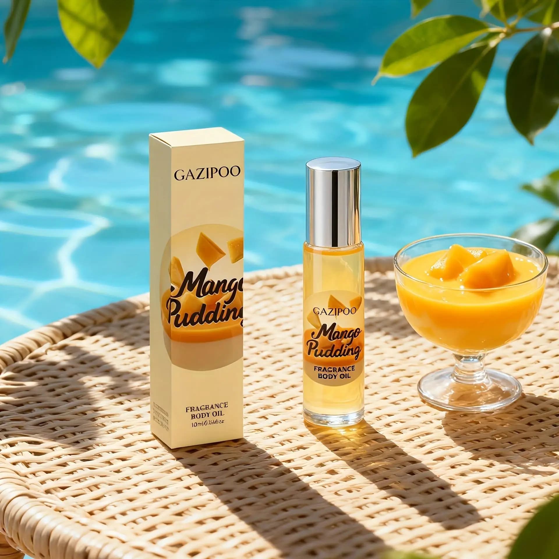 Huile parfumée Mango Pudding - 0,34 oz, notes florales fruitées fraîches et durables, cadeau idéal (
