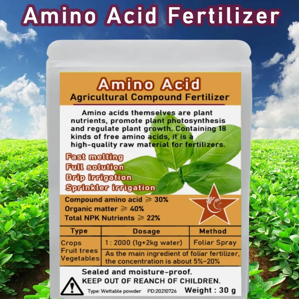 Poudre d'engrais d'acide aminé composé 30 G, Npk, azote-phosphate-potassium, supplément sûr, Nutriti
