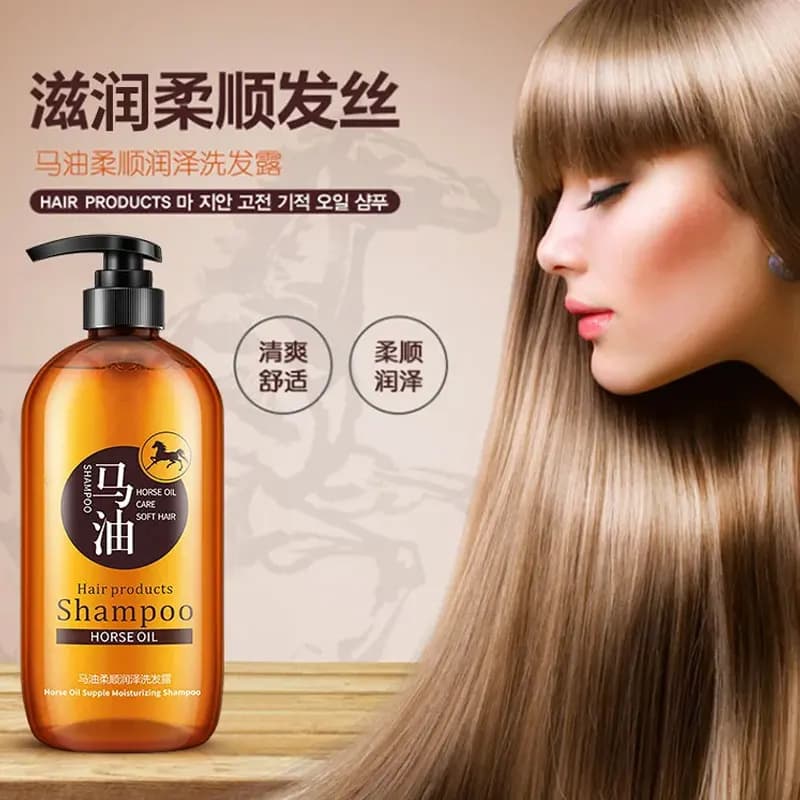 BIOréveiller A-Shampooing hydratant à l'huile de cheval, contrôle de l'huile, améliore la brillance,