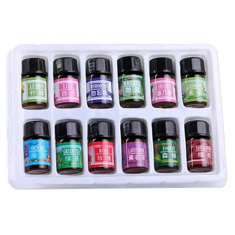 12 pièces 3ML désodorisant plante naturelle aromathérapie huile essentielle climatisation parfum arô