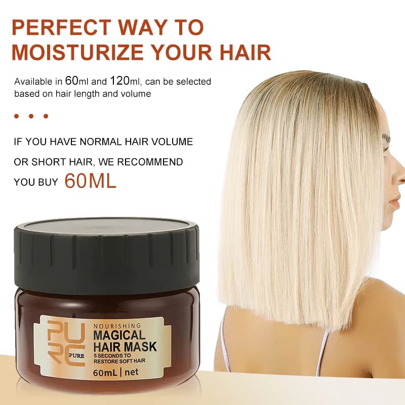 120/60ml masque capillaire magique huile d'argan crème de soin des cheveux réparation sec frisottis 