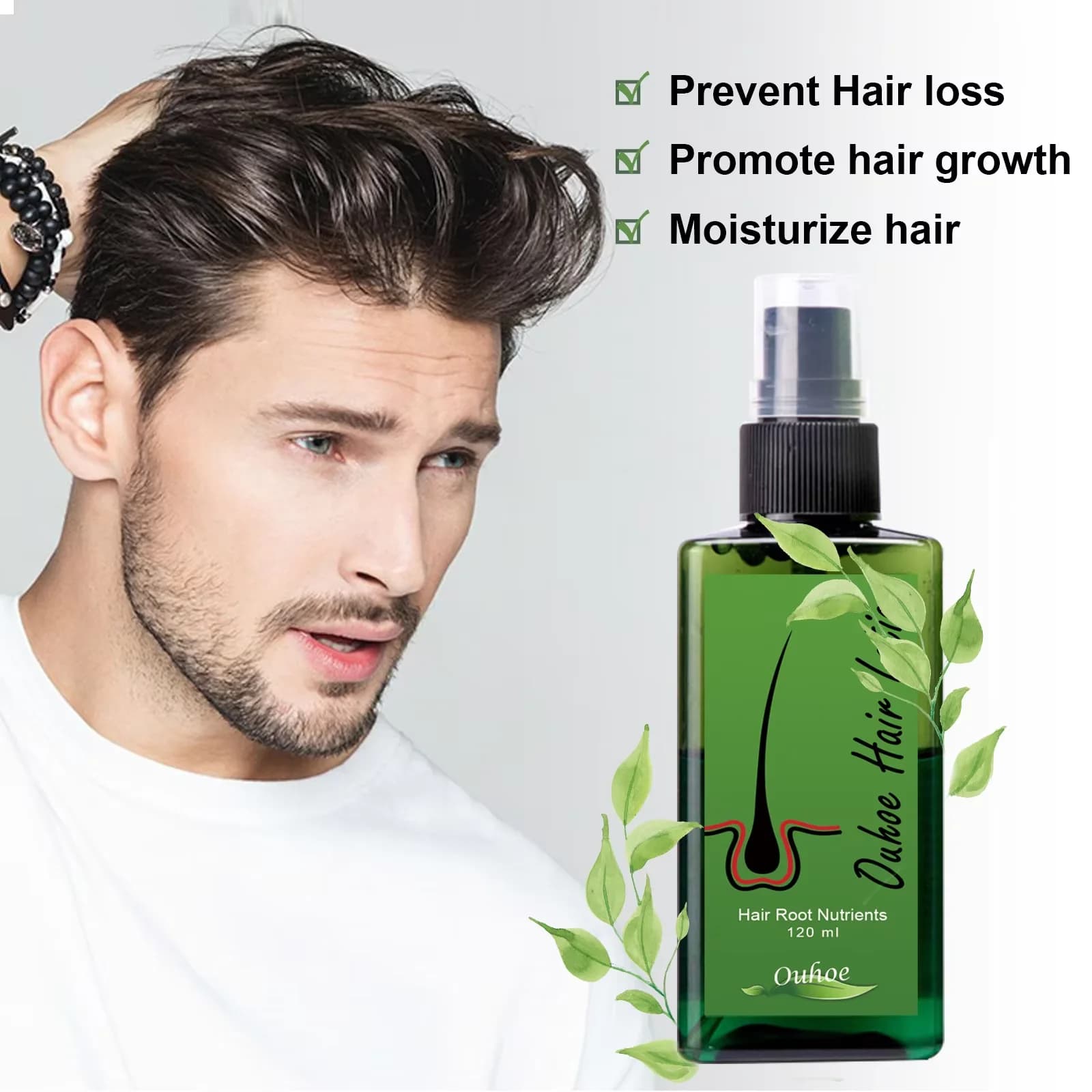 Spray Anti-perte de cheveux, réparation des racines des cheveux, traitement du cuir chevelu endommag