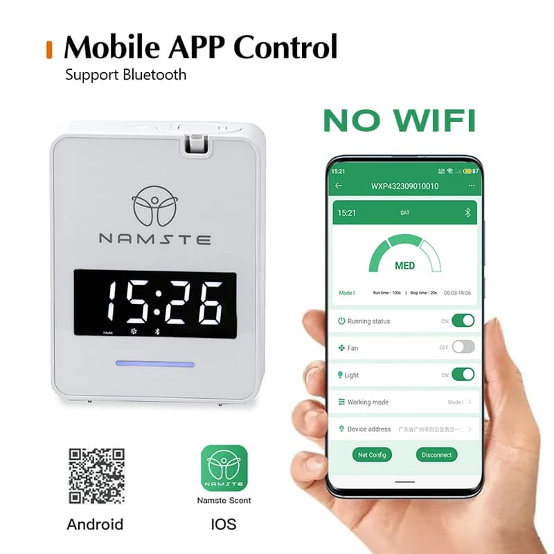 Diffuseur de parfum NAMSTE pour la maison, couverture de 1000m³, contrôle Bluetooth, diffuseur d'hui