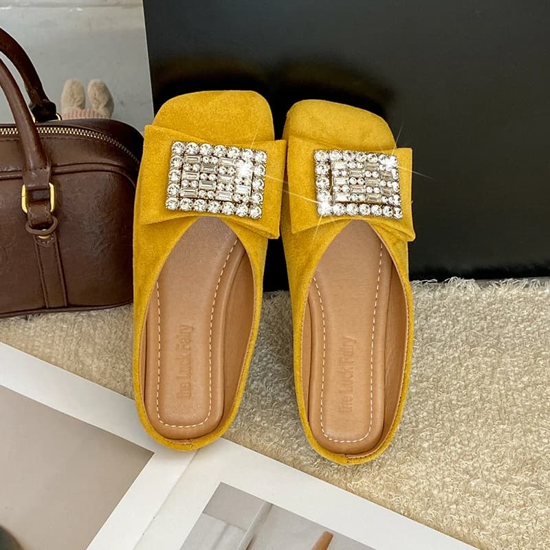 Sandales confortables pour femmes de marque célèbre, style ballerines rétro à bout large et semelle 