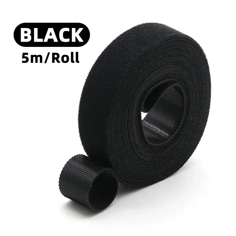 Rouleau d'attaches de câble réutilisables, 5m/rouleau, boucle de fixation auto-adhésive, Clip de sup