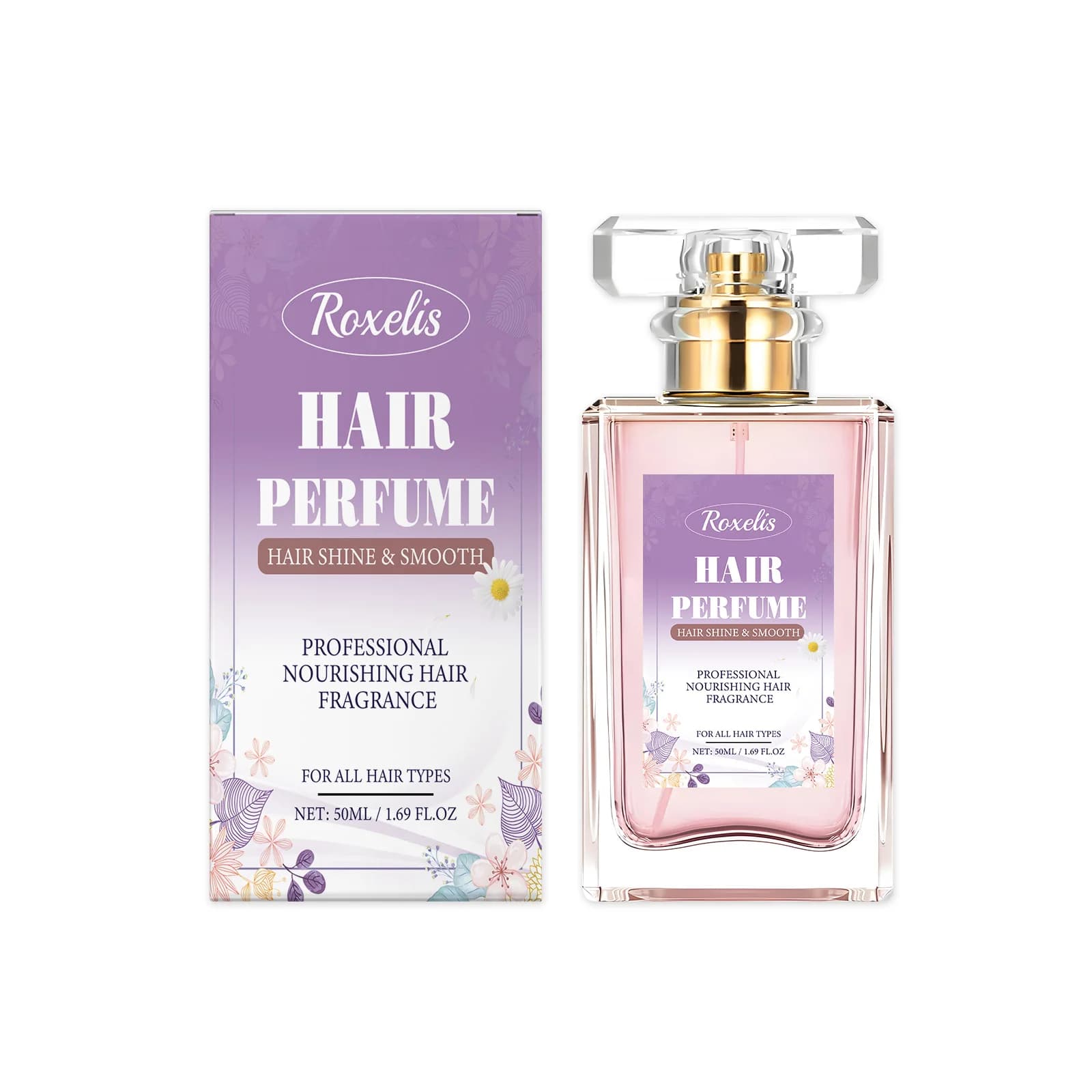 Roxelis 50ml Spray Parfumé pour Cheveux à la Camomille Hydratant Floral Soin Capillaire Féminin