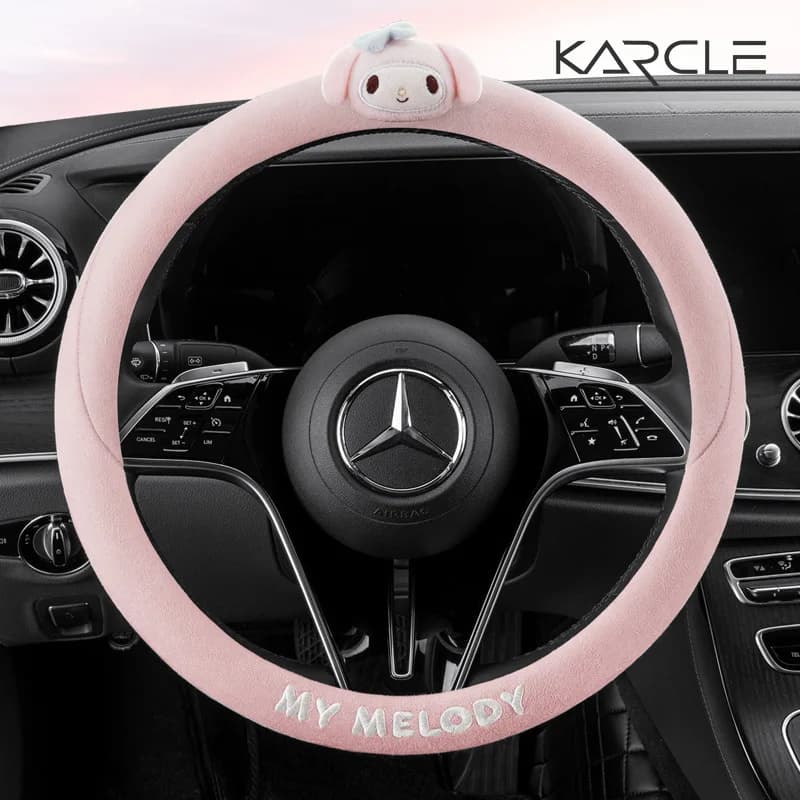 Housse de protection pour volant de voiture Sanrio authentique Kawaii, Cinnamoroll, antidérapante, r
