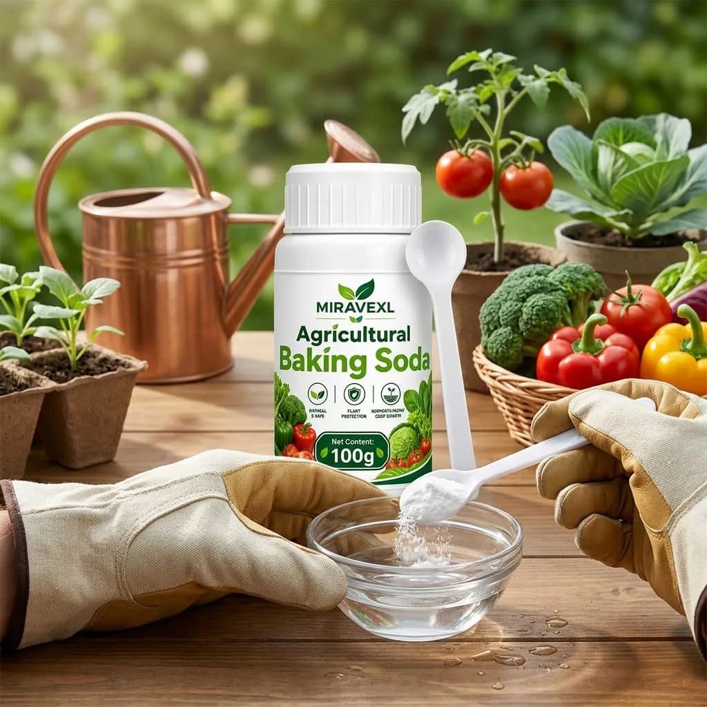 MIRAVEXL Bicarbonate de soude agricole 100g – Poudre naturelle pour l'entretien du sol et des plante