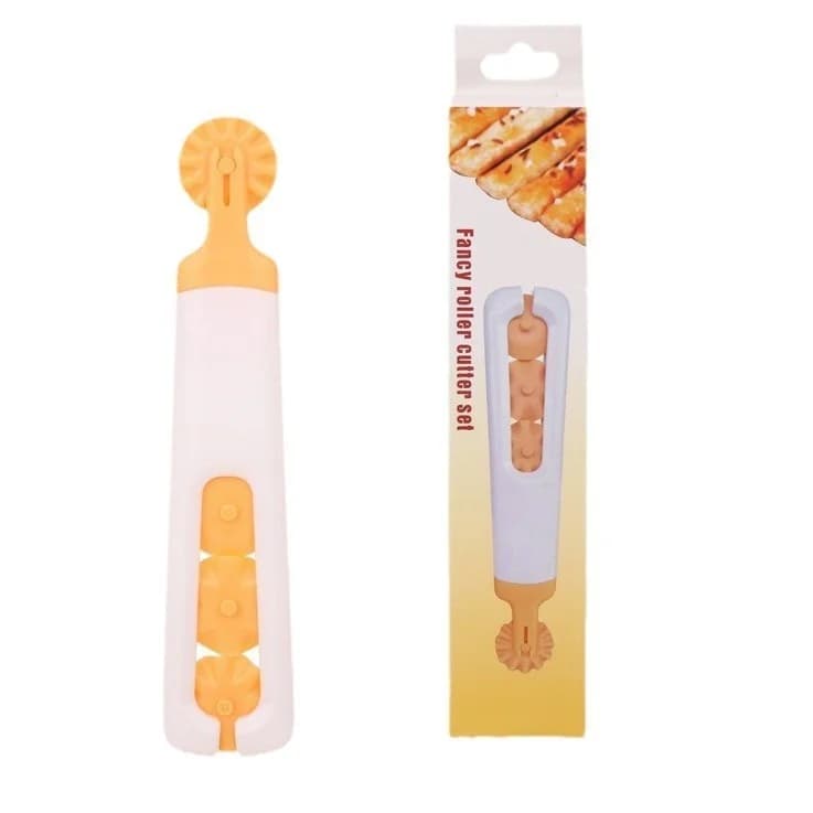1 pièce Rouleau de découpe manuel pour biscuits, pâte, pizza, pâtisserie, croûte de tarte, avec lame