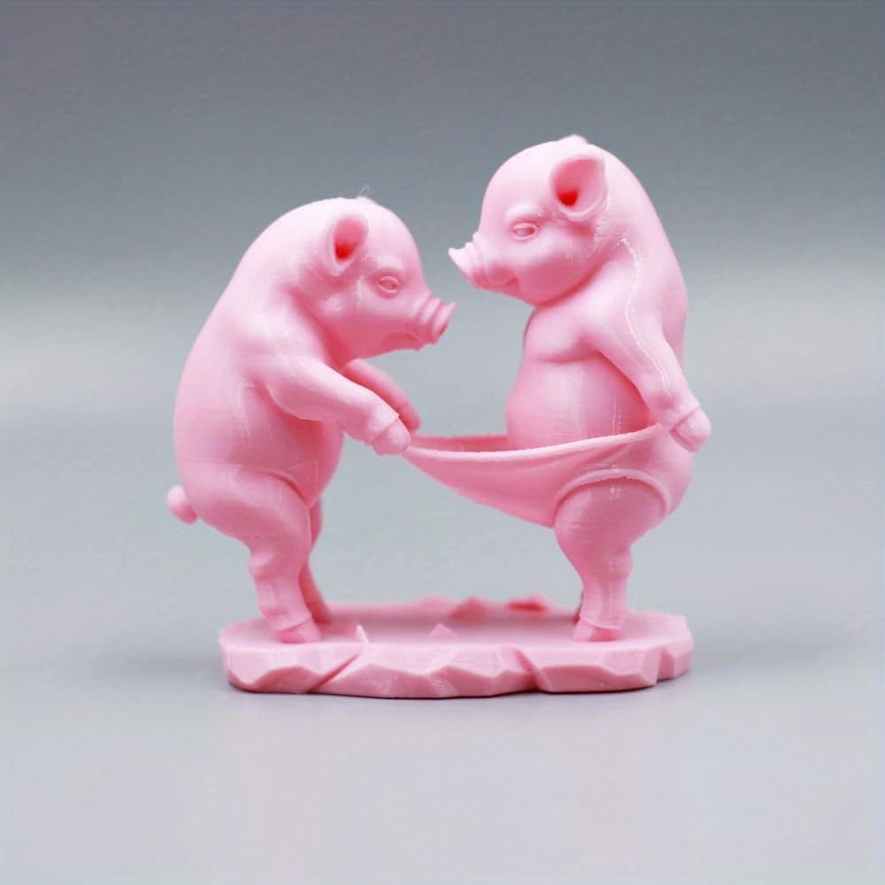 Une figurine de cochon de dessin animé mignonne, un objet décoratif pour les festivals, parfait comm